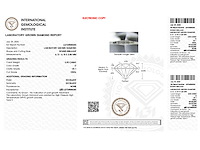 Diamant 0.90 carat briljant geslepen diamant gecertificeerd - afbeelding 4 van  4