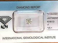 Diamant 0.92 carat echte natuurlijke star of amsterdam diamant gecertificeerd - afbeelding 2 van  4