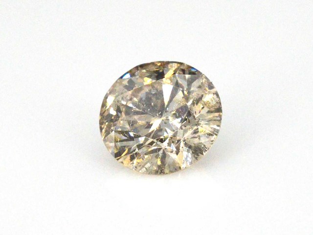 Diamant 0.97 carat natuurlijke champagne diamant - afbeelding 1 van  4