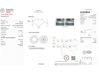 Diamant 0.98 carat natuurlijke starcut briljant geslepen diamant gecertificeerd - afbeelding 3 van  4