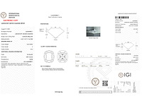 Diamant 1.00 carat kussenvorm diamant gecertificeerd - afbeelding 3 van  4