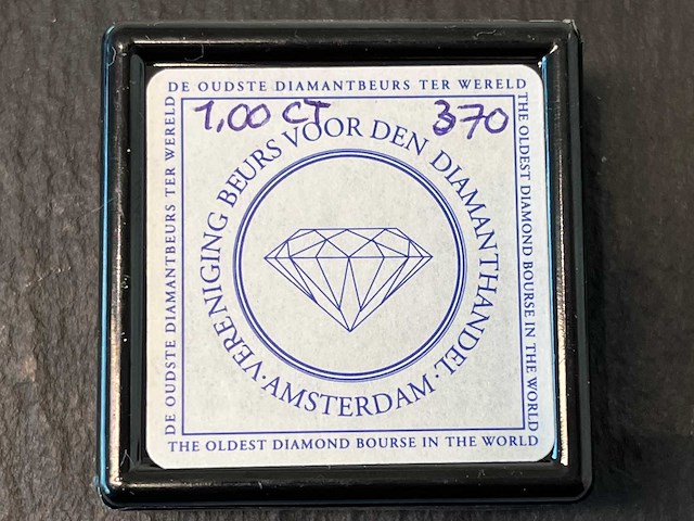 Diamant 1.00 carat natuurlijke briljant geslepen diamant - afbeelding 2 van  3
