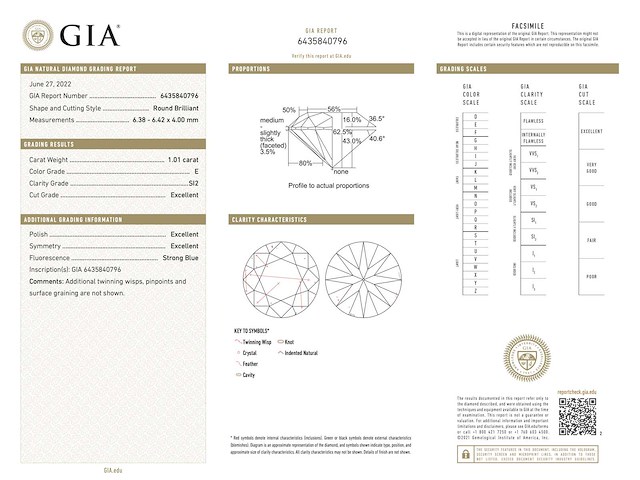 Diamant 1.01 carat briljant geslepen diamant met gia certificaat gecertificeerd - afbeelding 3 van  3