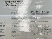 Diamant 1.06 carat natuurlijke diamant gecertificeerd - afbeelding 4 van  4