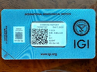 Diamant 1.12 carat natuurlijke starcut briljant geslepen diamant gecertificeerd - afbeelding 2 van  4