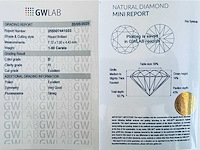 Diamant 1,40 crt. naturel kleur d - afbeelding 2 van  5