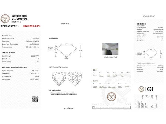 Diamant 2.00 carat diamant gecertificeerd - afbeelding 2 van  3