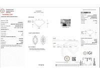 Diamant 2.01 carat marquise geslepen gecertificeerd - afbeelding 4 van  4