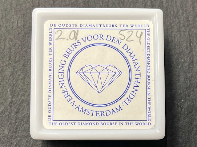 Diamant 2.01 carat natuurlijke briljant geslepen diamant - afbeelding 2 van  3