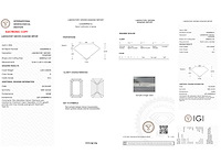 Diamant 3.00 carat emerald geslepen diamant gecertificeerd - afbeelding 3 van  5