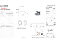 Diamant 3.03 carat kussenvorm geslepen gecertificeerd - afbeelding 3 van  4