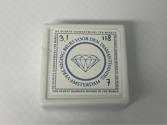 Diamant 3.10 carat zwarte natuurlijke diamant - afbeelding 2 van  3