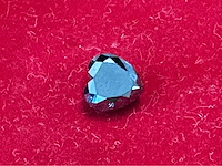 Diamant 3.81 carat zwarte diamant hartvorm gecertificeerd - afbeelding 1 van  6