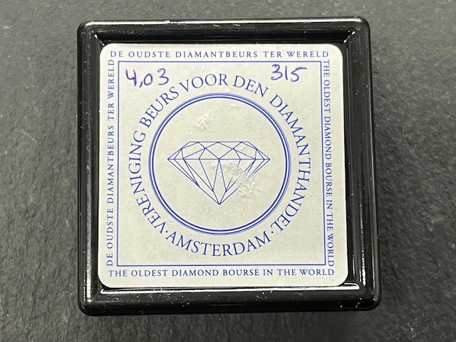 Diamant 4.03 carat natuurlijke briljant geslepen diamant - afbeelding 2 van  3