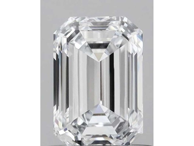 Diamant 5.02 carat emerald geslepen diamant gecertificeerd - afbeelding 1 van  4