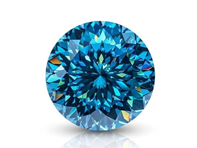 Diamant | exclusive portuguese cut | 1.06ct ( igi gecertificeerd ), fancy vivid blue - afbeelding 1 van  4