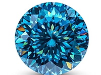 Diamant | exclusive portuguese cut | 1.06ct ( igi gecertificeerd ), fancy vivid blue