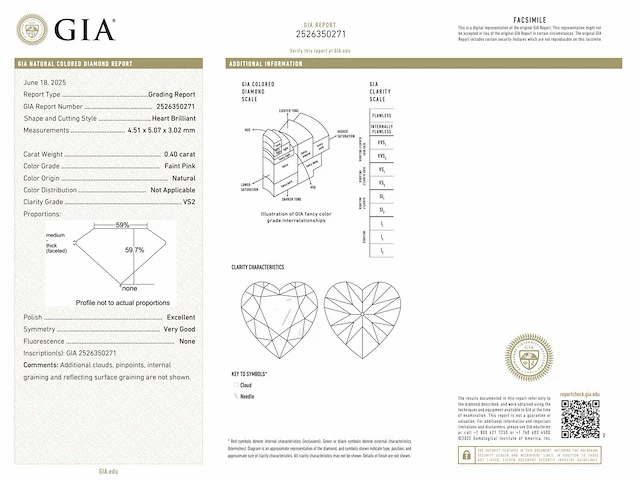 Diamant fancy colour 0.40 ct gia - afbeelding 4 van  5