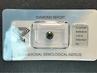 Diamant groen 1.03 ct - afbeelding 2 van  4