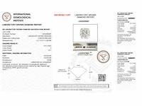 Diamant kussen 0.91 ct igi - afbeelding 4 van  4