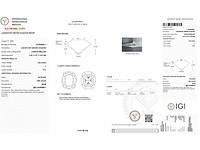 Diamant kussen 1.00 ct igi - afbeelding 3 van  4