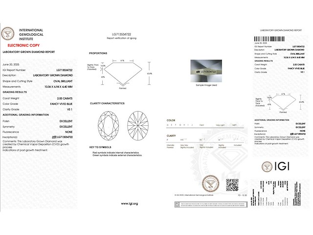 Diamant ovaal 2.00 ct - afbeelding 3 van  4