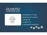 Diamant-ovaal vorm 0,50 cts de vs - afbeelding 3 van  5