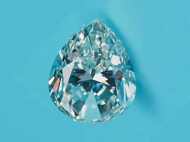 Diamant-pear cut 2 ct's - igi gecertificeerd f vs2 - afbeelding 1 van  4