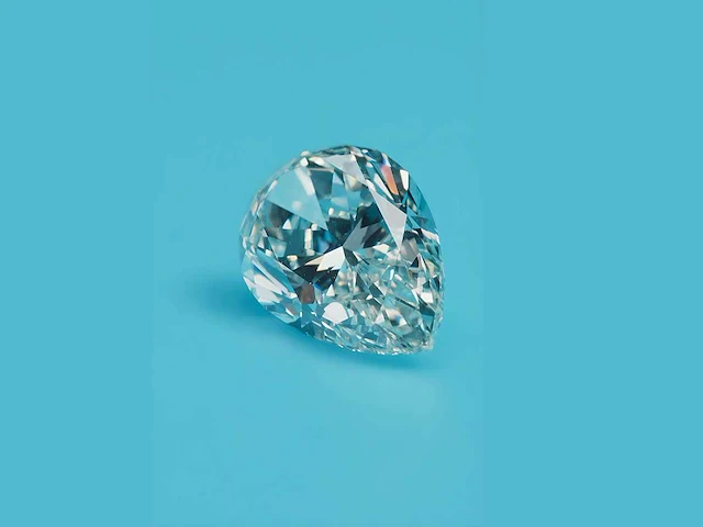 Diamant-pear cut 2 ct's - igi gecertificeerd f vs2 - afbeelding 1 van  4