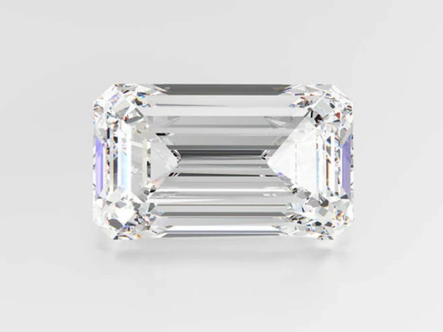 Diamant-smaragd vorm 2 cts - igi gecertificeerd e vs2 - afbeelding 1 van  4