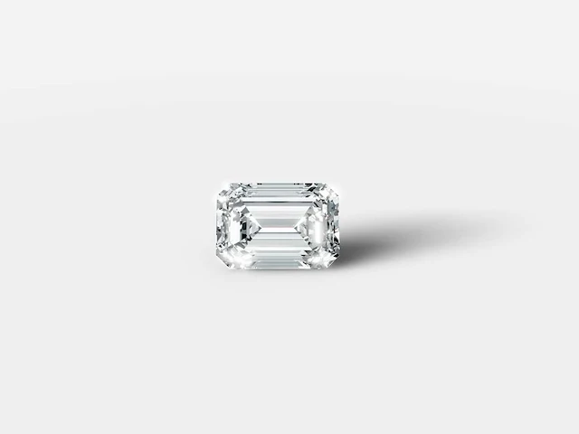 Diamant-smaragdvorm 0,50 cts de vs - afbeelding 1 van  5