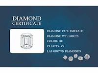 Diamant-smaragdvorm 1,0 cts de vs - afbeelding 3 van  5