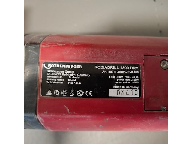 Diamantboor rothenberger, rodiadrill 1800 dry - afbeelding 4 van  6
