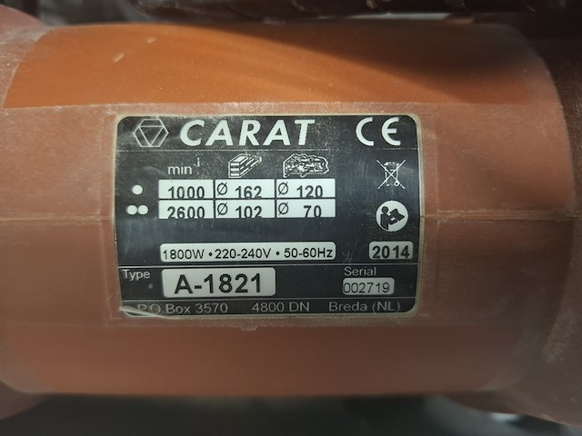 Diamantboormachine - 75mm - 230v carat, a1821n, bouwjaar 2014 - afbeelding 7 van  7