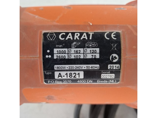 Diamantboormachine - 75mm - 230v carat, a1821n, bouwjaar 2014 - afbeelding 6 van  7