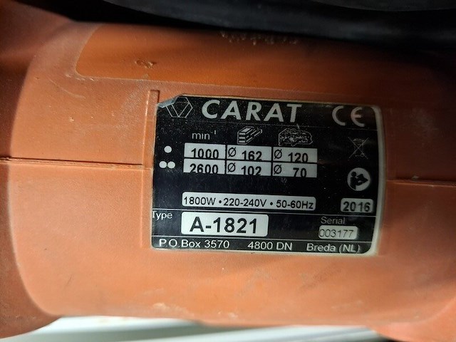 Diamantboormachine - 75mm - 230v carat, a1821n, bouwjaar 2016 - afbeelding 7 van  8