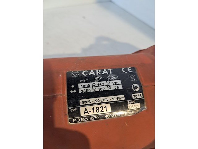 Diamantboormachine - 75mm - 230v carat, a1821n, bouwjaar 2016 - afbeelding 15 van  17