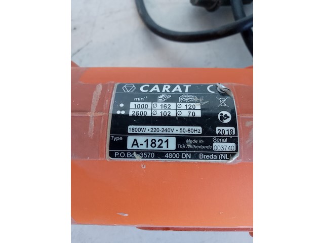 Diamantboormachine - 75mm - 230v carat, a1821n, bouwjaar 2018 - afbeelding 7 van  9