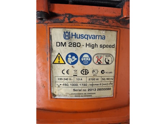 Diamantboormachine 250mm 230v ~ husqvarna, dm280, 2017 - afbeelding 6 van  7