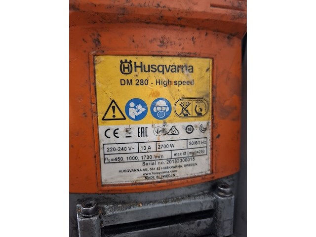 Diamantboormachine 250mm 230v ~, husqvarna, dm280, 2018 - afbeelding 5 van  7