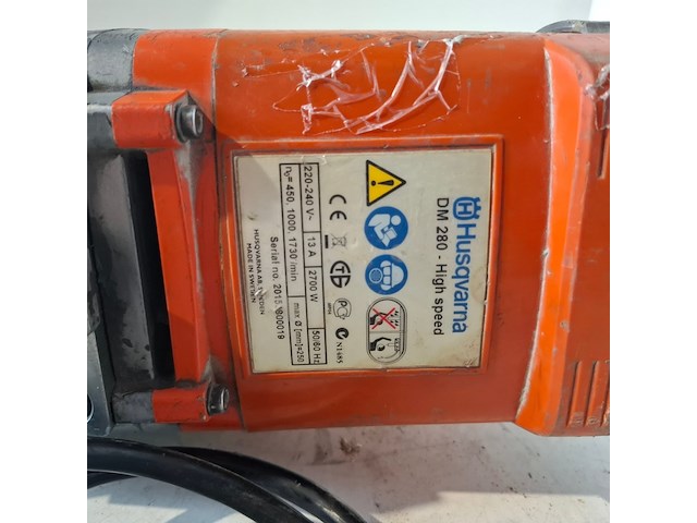Diamantboormachine 250mm 230v ~ husqvarna, dm280, bouwjaar 2016 - afbeelding 5 van  5