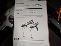 Diamantboormachine droog+ nat 230v / 2.2kw 20-200mm, dr. bender, ebm33fnt - afbeelding 7 van  7