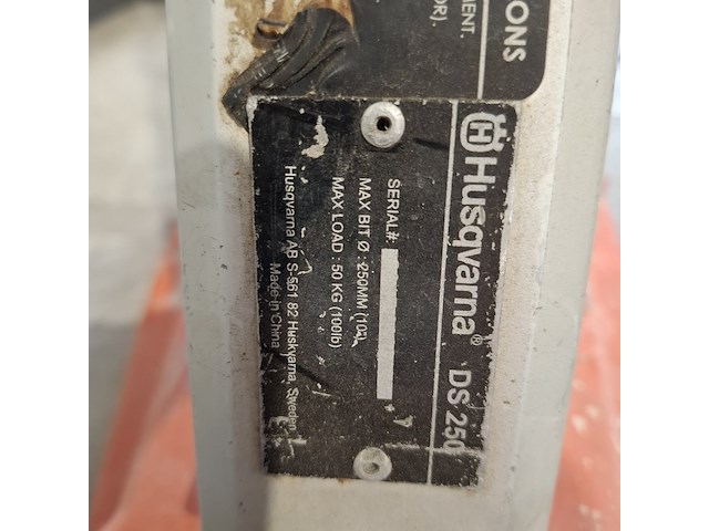 Diamantboormachine met statief 250mm 230v husqvarna, dm280 / ds250, bouwjaar 2017 - afbeelding 10 van  10