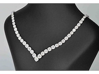 Diamanten collier 850 briljant geslepen diamanten 8.00 carat totaal - afbeelding 2 van  9