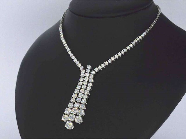 Diamanten collier met 7.50 carat aan briljanten - afbeelding 9 van  13