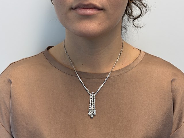 Diamanten collier met 7.50 carat briljant geslepen - afbeelding 7 van  13