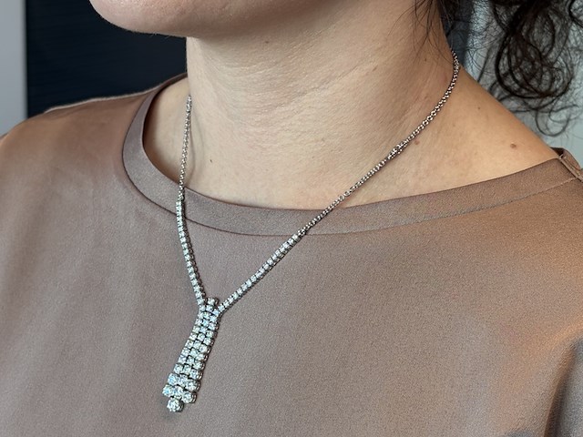 Diamanten collier met 7.50 carat briljant geslepen - afbeelding 8 van  13