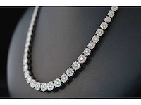 Diamanten collier met 800 briljant geslepen diamanten 12.00 carat - afbeelding 5 van  5