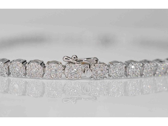 Diamanten collier met 850 briljant geslepen diamanten 8.00 carat - afbeelding 8 van  9