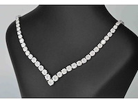 Diamanten collier met 850 briljant geslepen diamanten 8.00 carat - afbeelding 3 van  10